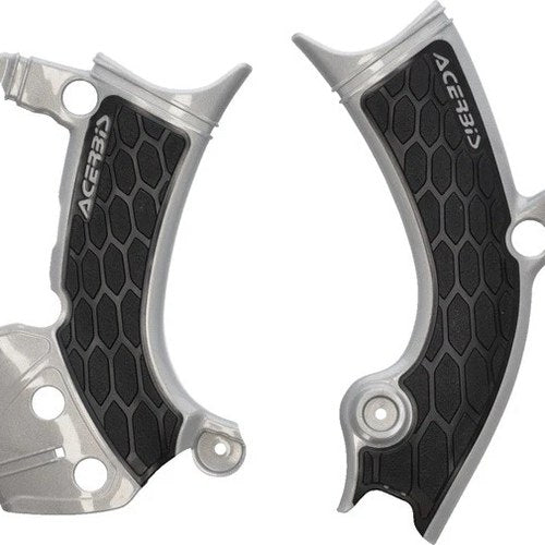 Acerbis X-Grip Frame Guards Silver/Black fits Yamaha YZ250F/YZ450FX/YZ450F