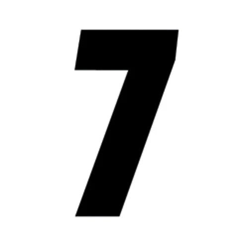 Factory Effex 4" Factory Number #7 Black 3-Pack