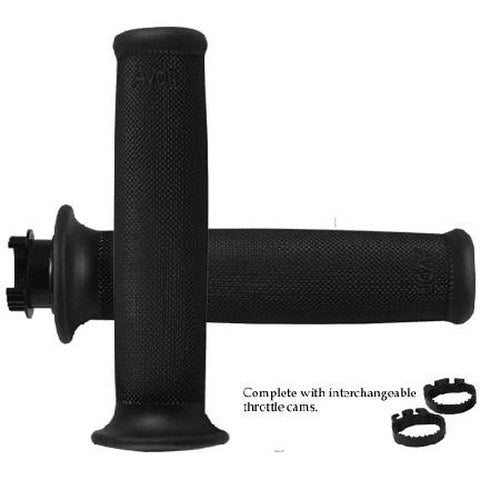 Avon SuperBike Rubber Custom Contour Open End Grips Black