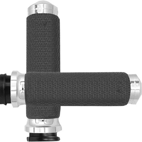 Avon Memory Foam Grips for Throttle-by-Wire Small Chrome #MF-63-CH-FLY