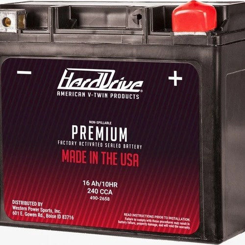 HardDrive Premium Battery #HRDM716GH Harley Davidson Sportster/XR1200/XR1200X