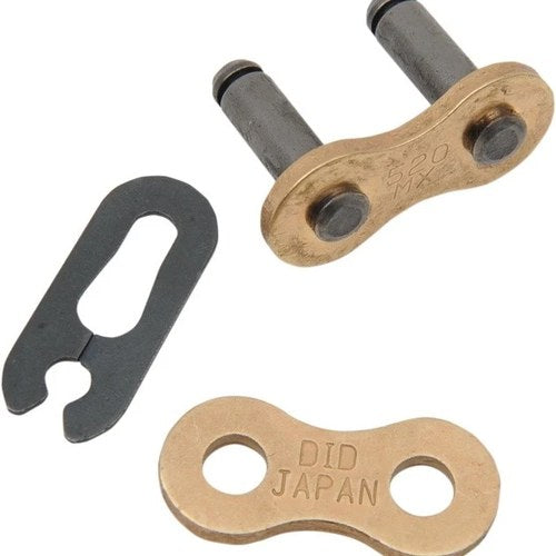 Did 520 MX Series Non-Sealed Motocross Chain RJ Clip-Type Master Link Gold