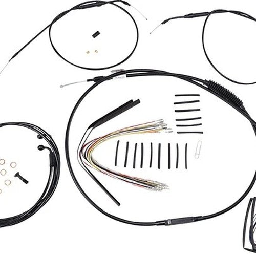 Burly Handlebar Cable/Line Kit for 14" Jail Bar Black #B30-1196 Harley Davidson