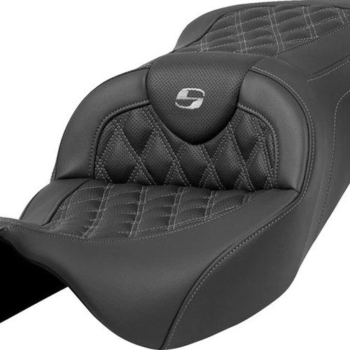 Saddlemen RoadSofa LS Seat Gray Stitch #284778 Harley Davidson
