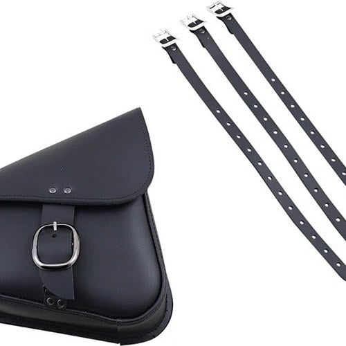 Willie & Max Slant Synthetic Leather Swing Arm Bag Right Black #59904-08