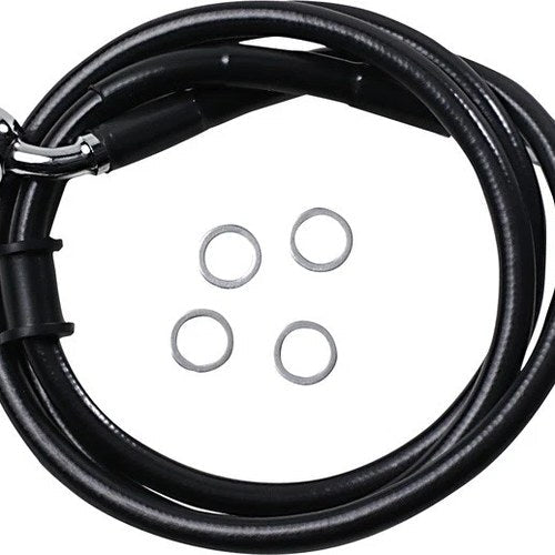 DS Black Vinyl Front Non-ABS Brake Line Kit 45-1/4" Black #212134