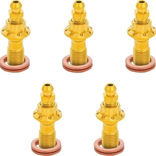 Arlen Ness Titanium Banjo Bleeder Bolts M10x1.0 Front Gold 5-Pack #300-868