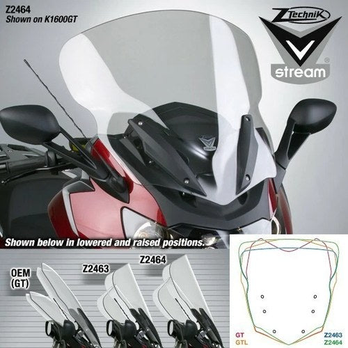 ZTechnik VStream Touring Tall Windshield Clear #Z2464 BMW K 1600