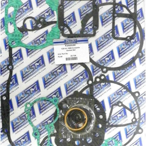 Kawasaki KX 125, 1989, Complete Gasket Set - KX125