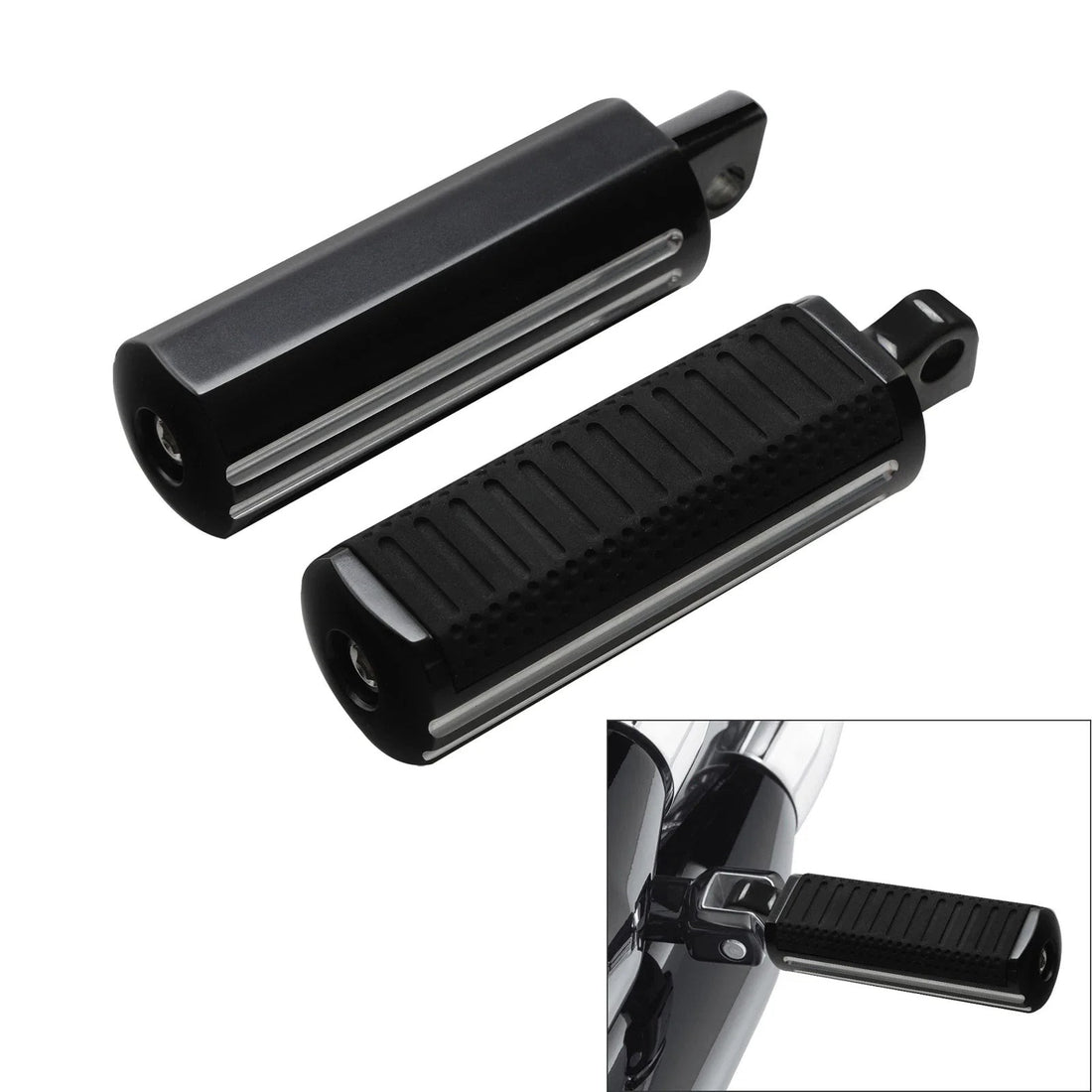 Male Mount Footpegs Footrests Fit For Harley Touring Road King Electra Glide