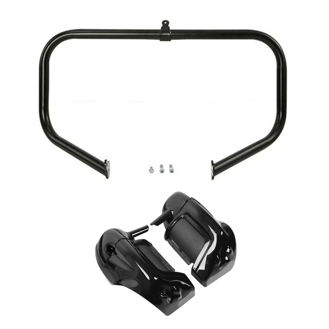 Lower Vented Leg Fairing Speaker Pods & Crash Bar Fit For Harley Road King 09-13