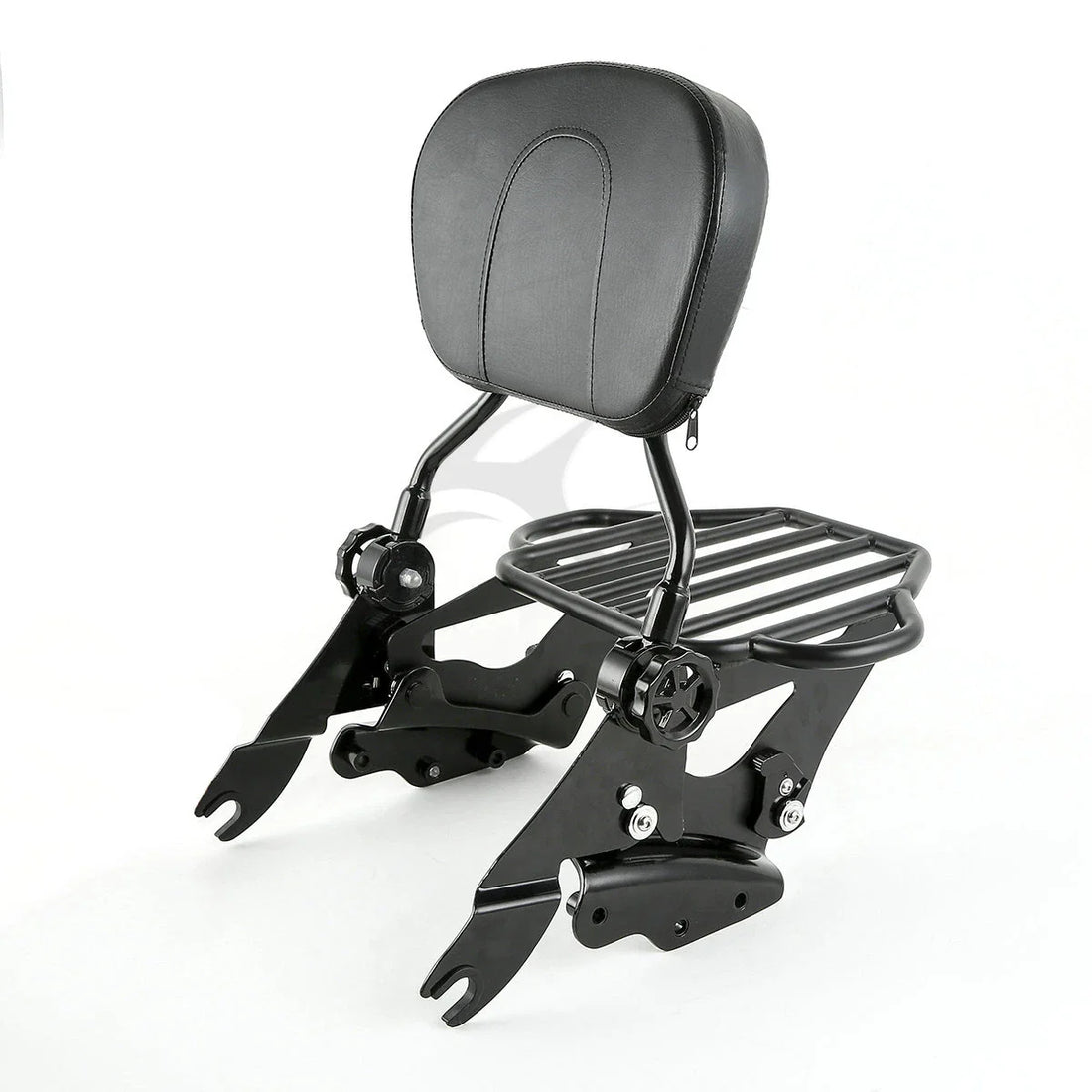 Backrest Pad Sissy Bar Rack & 4 Point Docking Fit For Harley Touring 2009-2013
