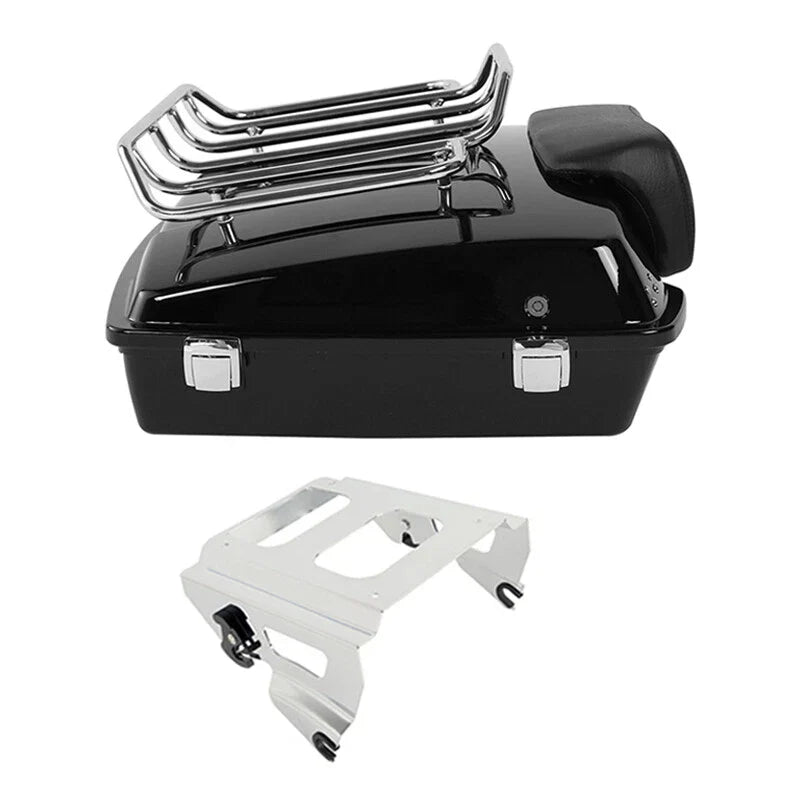 Razor Trunk Backrest Rack Solo Mount Fit For Harley Touring 09-13
