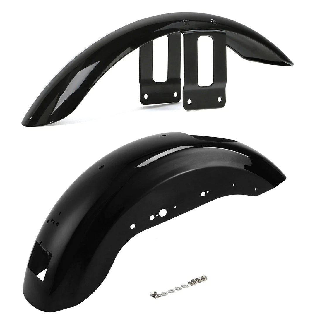Vivid Black Front & Rear Fender Fit For Harley Sportster 883 1200 2007-2009 2008