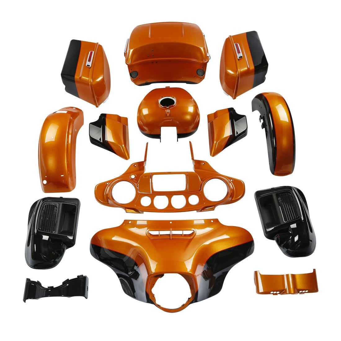 Fairings Bodywork Fit For Harley Electra Glide 2014-24 Amber Whiskey/Vivid Black