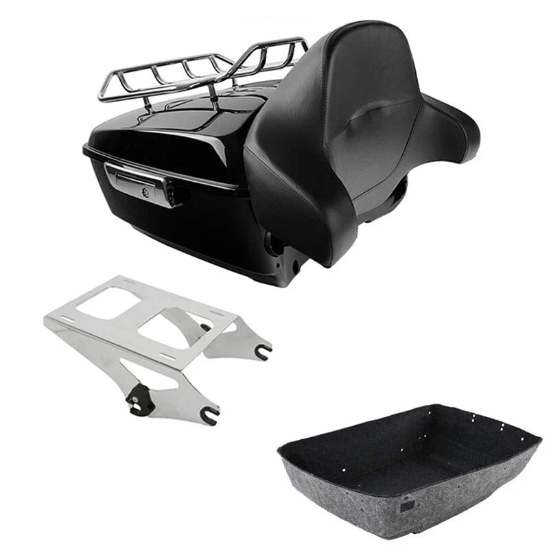 King Trunk Rack Backrest Mount Rack Fit For Harley Street Glide Touring 2014-26