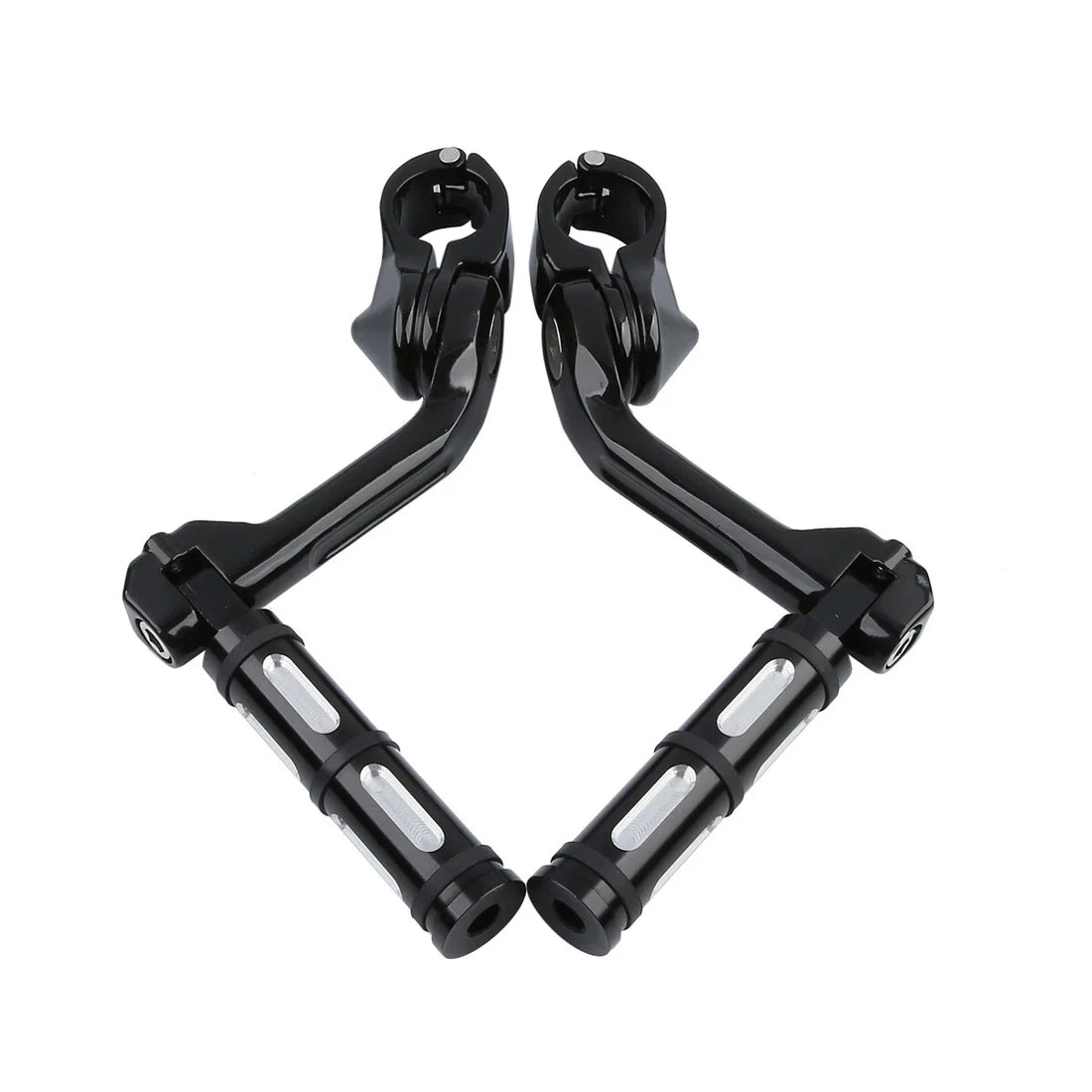1-1/4" Footpegs Highway Bar Pegs Long Angled Mount Fit For Harley Touring Dyna