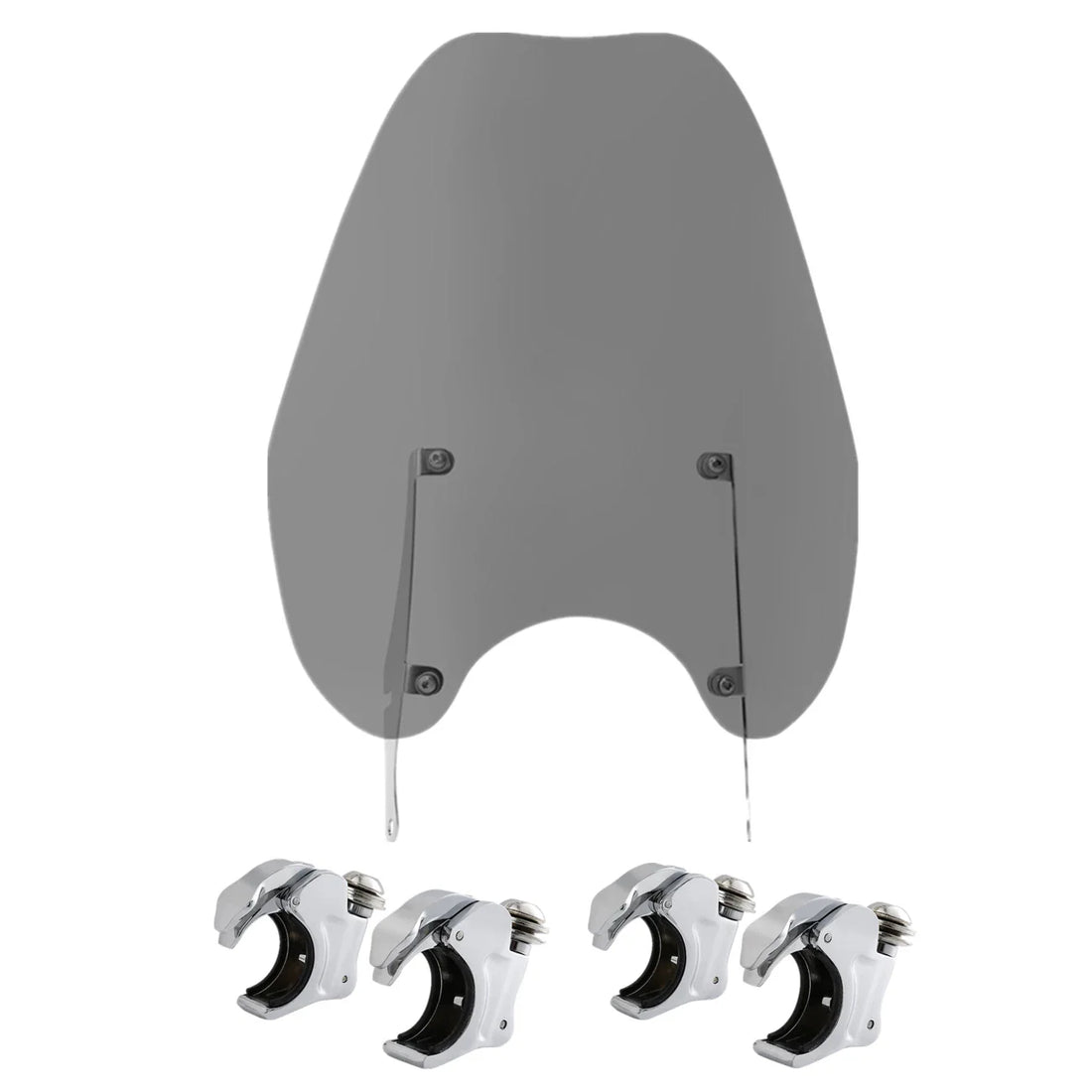 Smoke Windshield & 39mm Clamps Fit For Harley Sportster Iron XL 883 1200 1988-Up