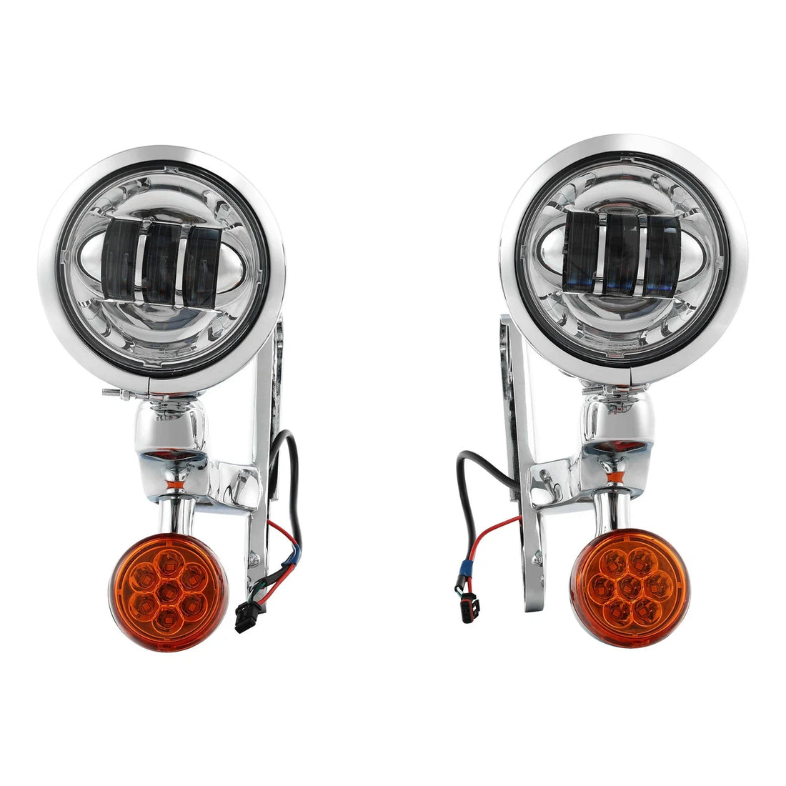 4.5" Turn Signals LED Spot Fog Light Bracket Fit For Harley Road King 1994-2023