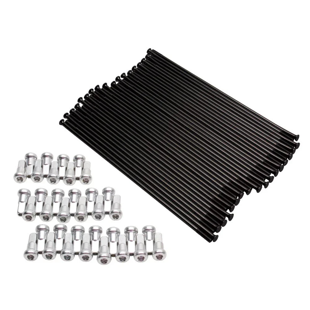 Tusk SPK-YF-21-01c78a-902a44 Motorcycle Spoke Kit - Front 21" Black Spoke/Silver