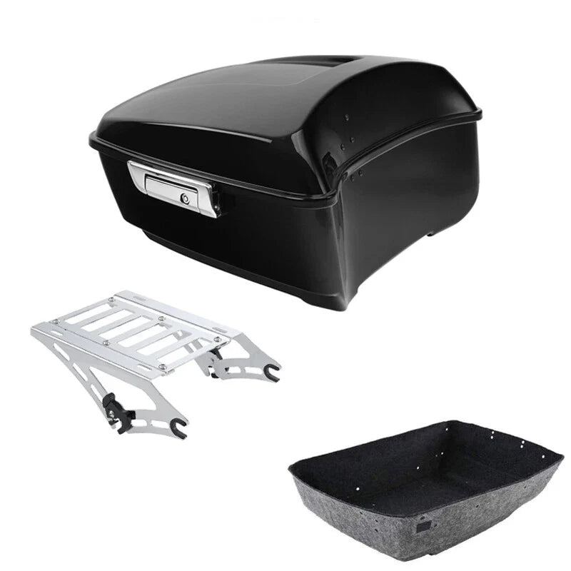 King Trunk Two-Up Mount Rack Fit For Harley Touring Street Road Glide 2014-2026