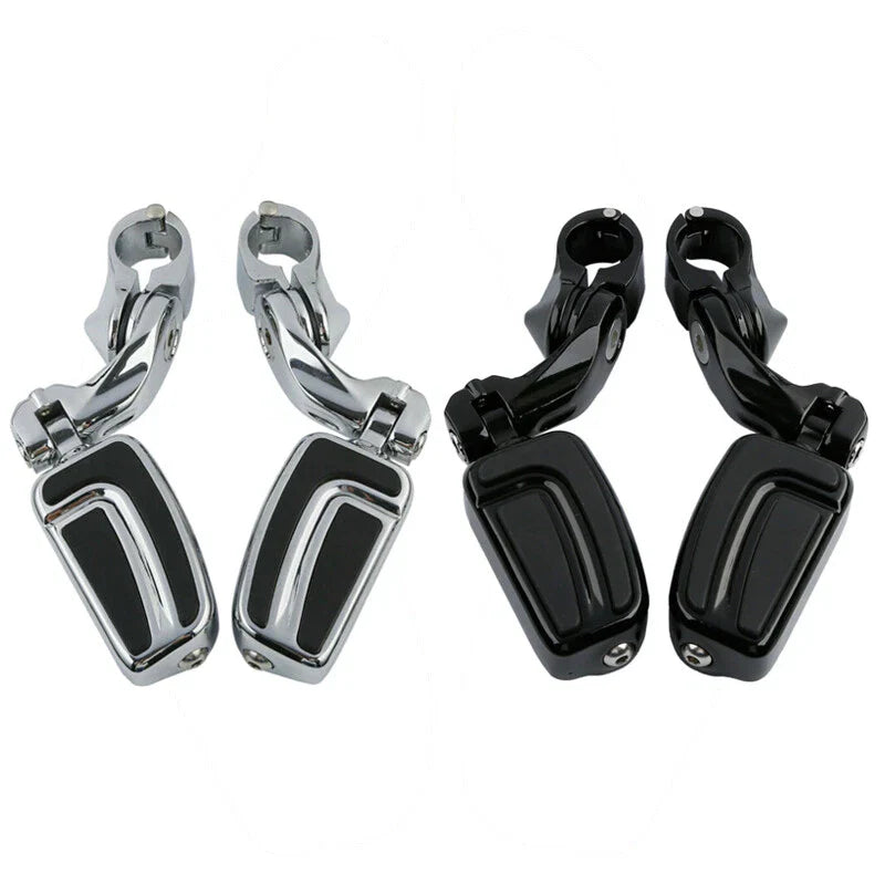 1 1/4" Short Angled Highway Engine Guard Footpeg Foot Peg Mount Fit For Harley
