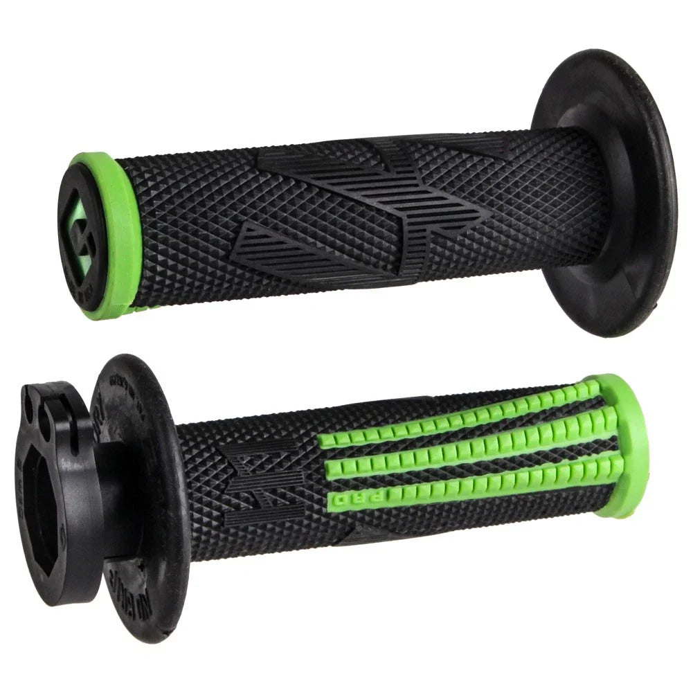 Odi V2 Emig Pro MX Lock-On Grips Black/Green For Sherco 300 Sef Six Days 2018