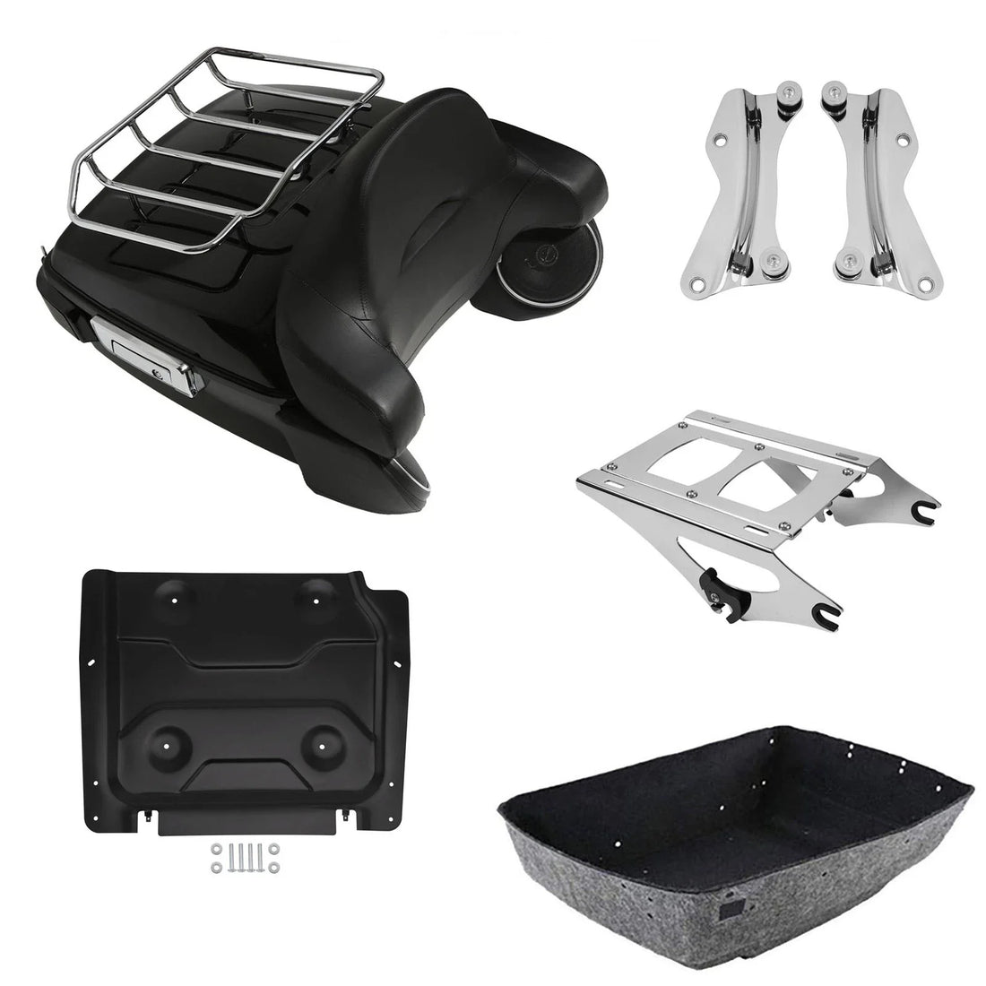 King Trunk Luggage Pad Light Speakers Mount Plate Fit For Harley Touring 2014-26