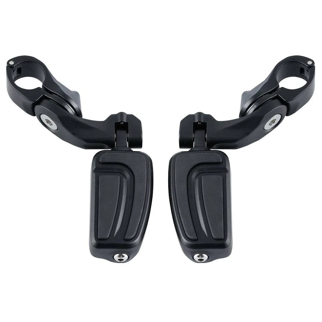 Matte Black Footpegs Short Angled Highway Mounts Fit For Harley Touring
