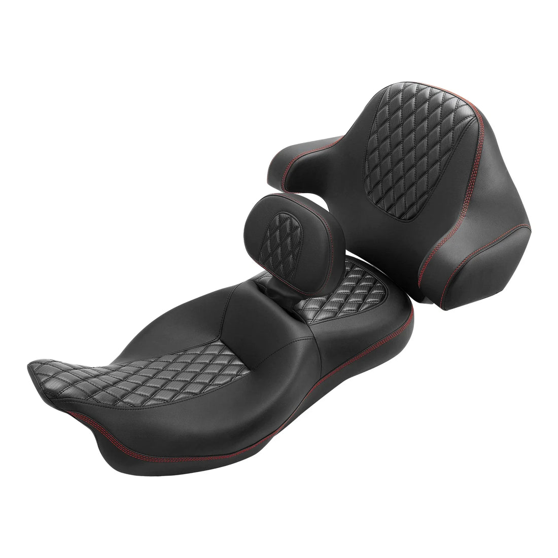 2-Up Driver & Passenger Seat & Backrest Fit For Harley Touring 2014-2023