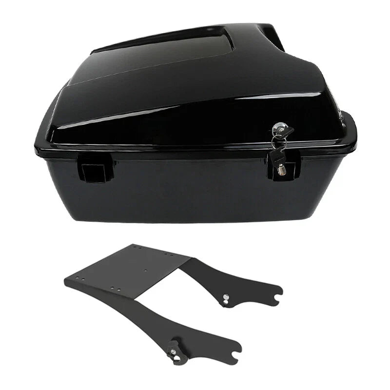 Black Chopped Trunk Latch Mounting Rack Fit For Harley Touring 97-08 07 Touring
