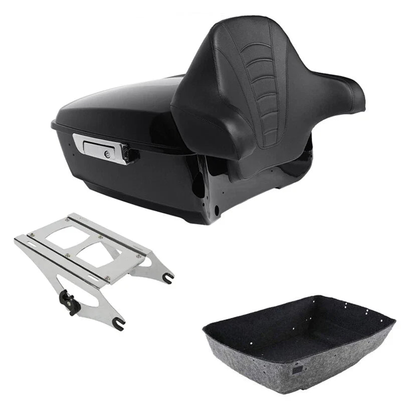 King Trunk Backrest Mount Rack Fit For Harley Touring Street Glide 2014-Up