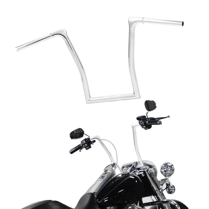 15" Rise 1 1/4" Ape Hanger Handlebar Fit For Harley Fat Boy Breakout Road King