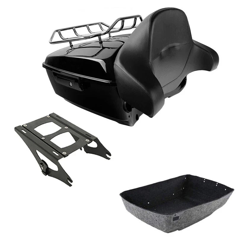 King Trunk Rack Backrest Mount Fit For Harley Road Electra Glide Touring 2014-26