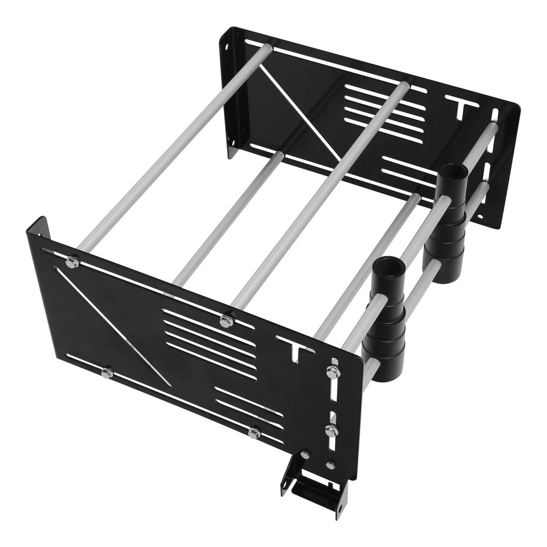 Black Wall Mount Storage Rack Fit For Harley Touring Electra Street Road Glide