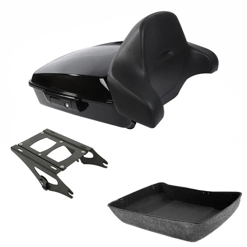 Chopped Trunk Backrest Mount Fit For Harley Touring Street Road Glide 2014-2026