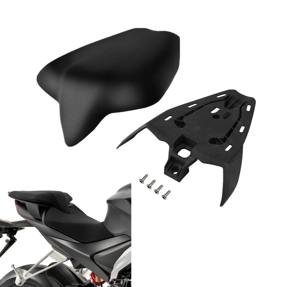 Rear Pillion Passenger Seat & Bracket Support Handle Fit For Aprilia RS660 21-25