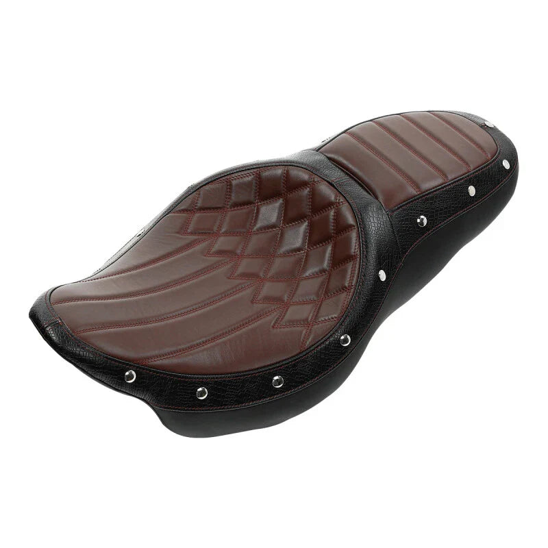 Driver & Passenger Seat Fit For Harley Touring Electra Glide 09-23 Brown Black
