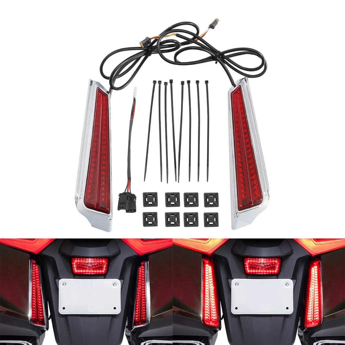 LED Rear Filler Panel Lights Fit For Honda Goldwing 1800 GL1800 2018-2025