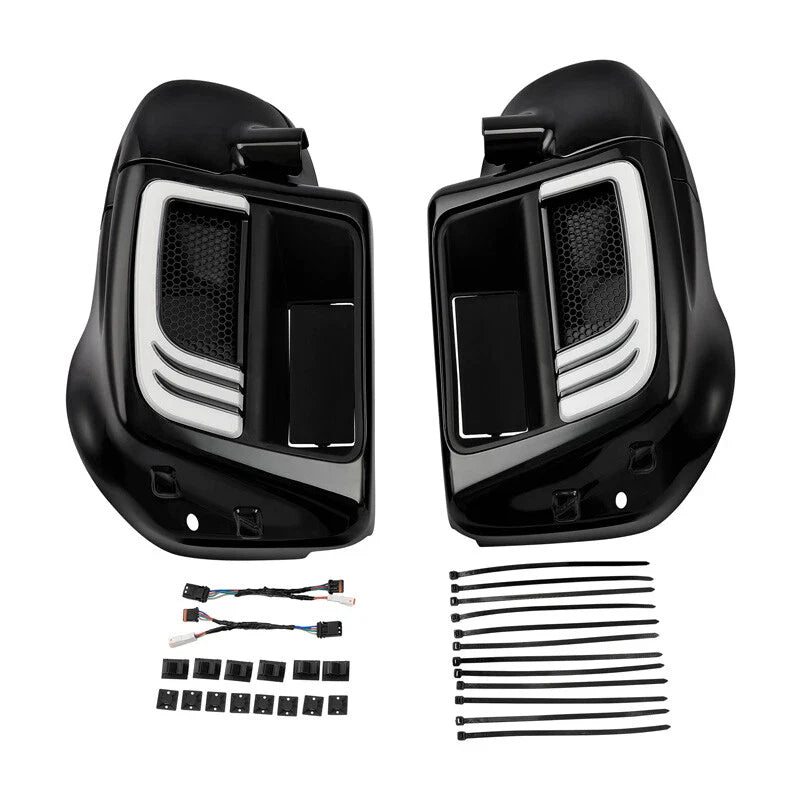Lower Vented Leg Fairing & Turn Light Fit For Harley Street Road Glide 2014-2024