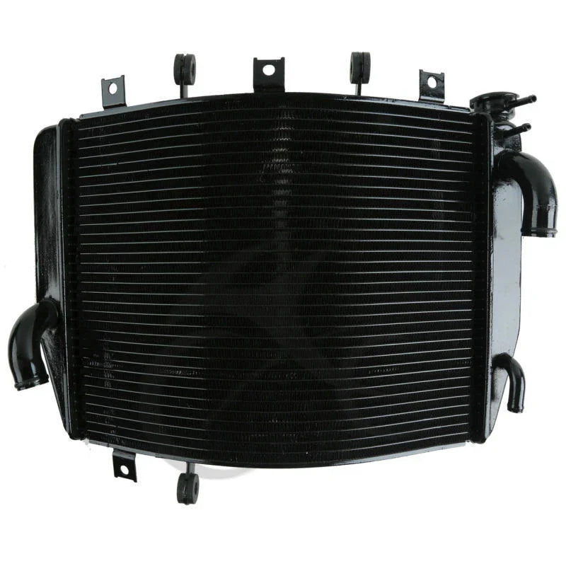 Black Radiator Engine Cooling Cooler Fit For Kawasaki Ninja ZX6RR ZX600 05-06