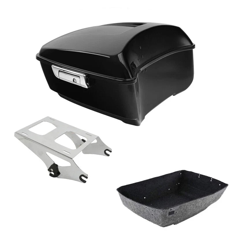 King Trunk Two Up Mount Rack Fit For Harley Touring Road Street Glide 2014-2026