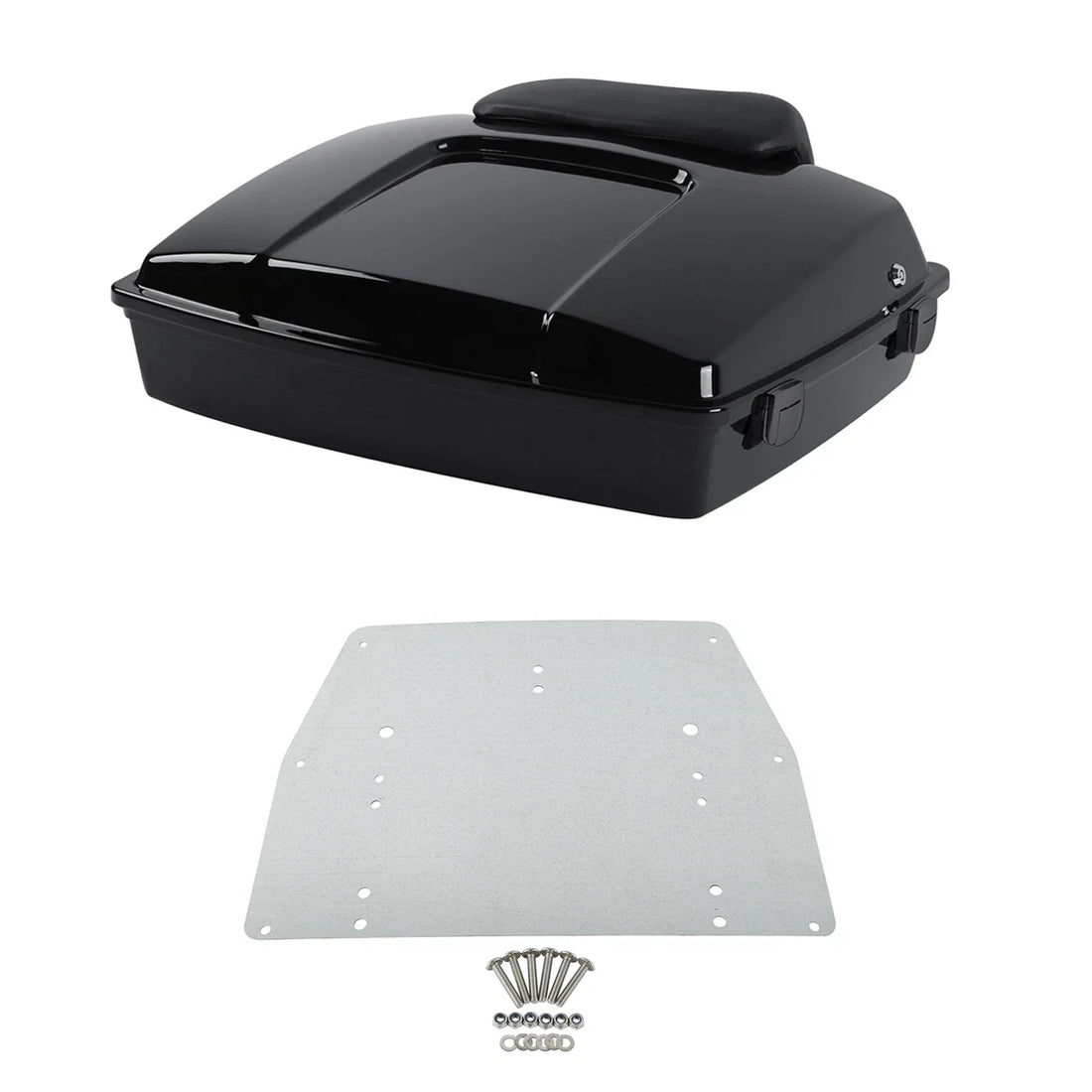 5.5" Razor Trunk Backrest Plate Fit For Harley Touring 97-13 Black