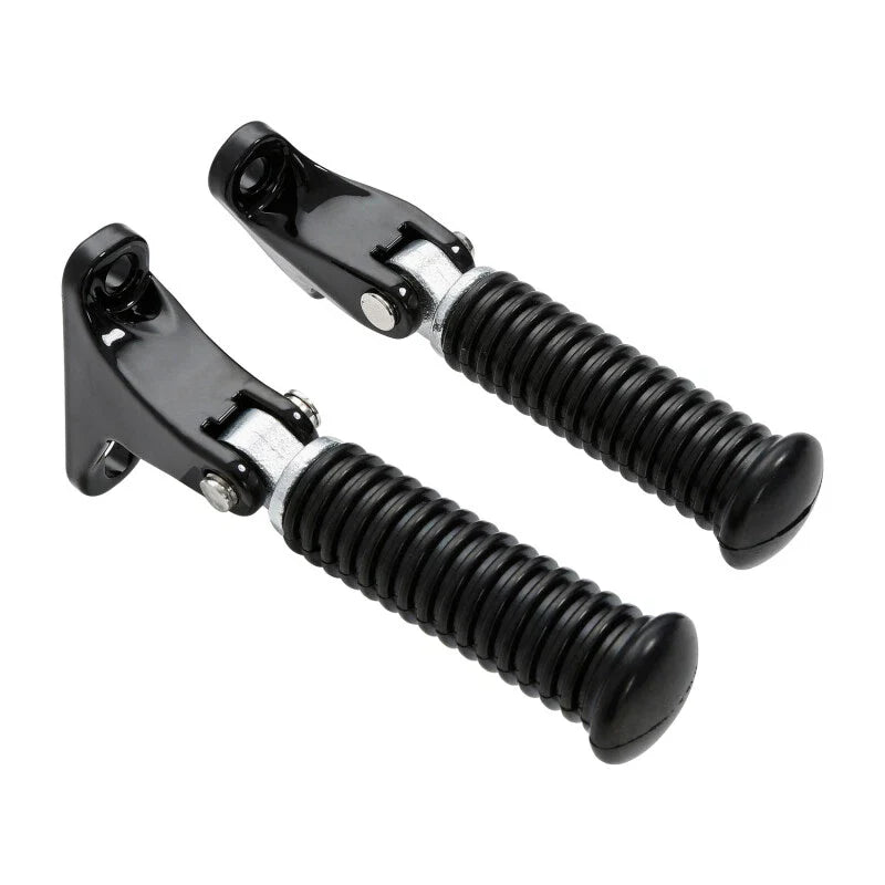 Black Passenger Foot Pegs Fit For Harley Touring Electra Road King Glide 93-2025