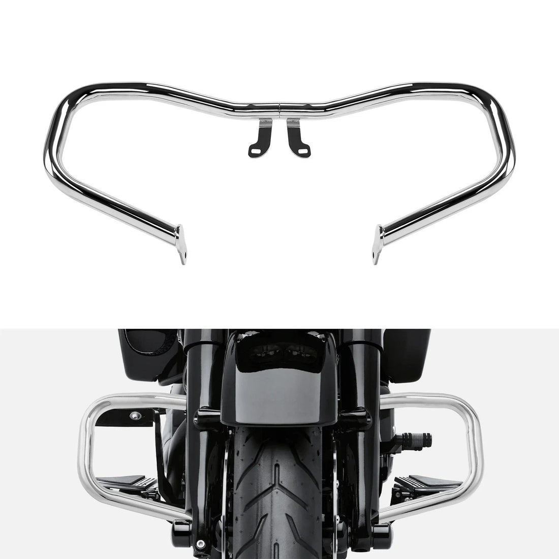 Chopped Engine Guard Crash Bar Fit For Harley Street Glide Flhx 2014-2024 Chrome
