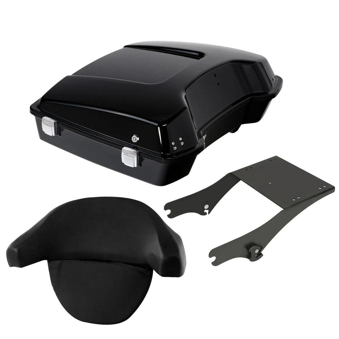Razor Trunk w/ Backrest + Mount Rack Fit For Harley Street Road Glide 1997-2008