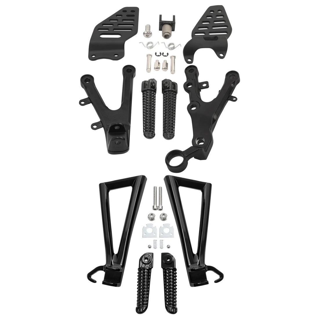 Driver & Passenger Footpegs Footrest Bracket Mount Fit For Yamaha Yzf R6 2006-16