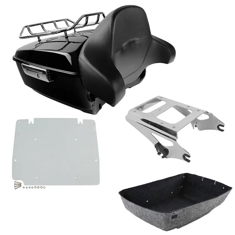 King Trunk Pad Mount Rack Plate Fit For Harley Touring Flht 09-13