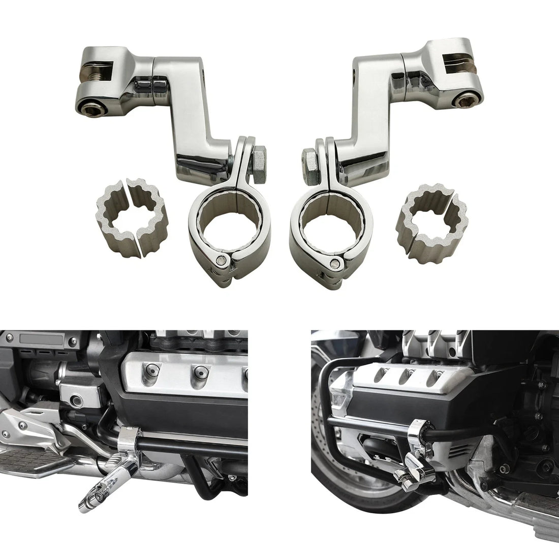 22mm-35mm Highway Footpegs Mount Fit For Honda Goldwing GL1800 GL 1800 2001-2017