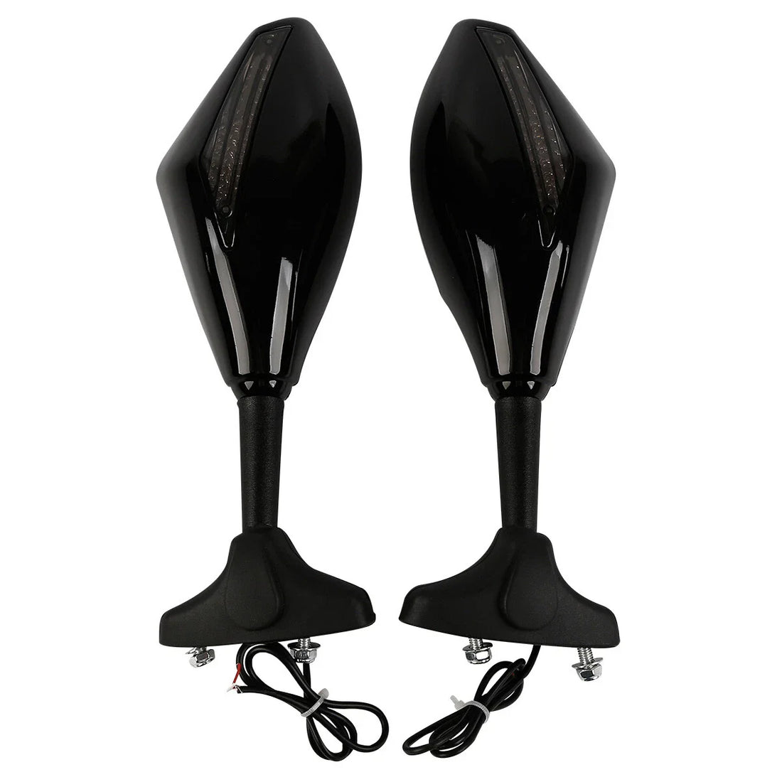 Rear View Mirrors LED Turn Signals Fit For Daytona 675 2009-11 Trophy 1200 91-04